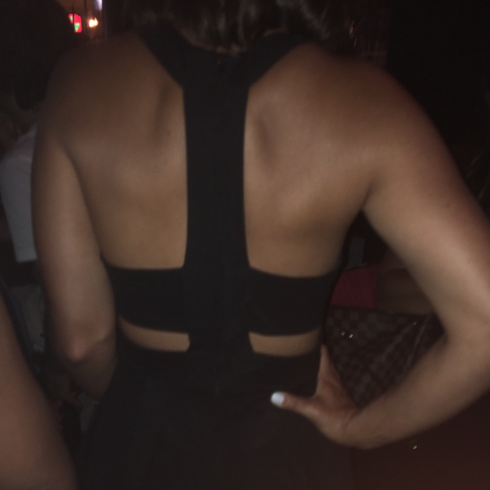 Black skater Dress with back detail
